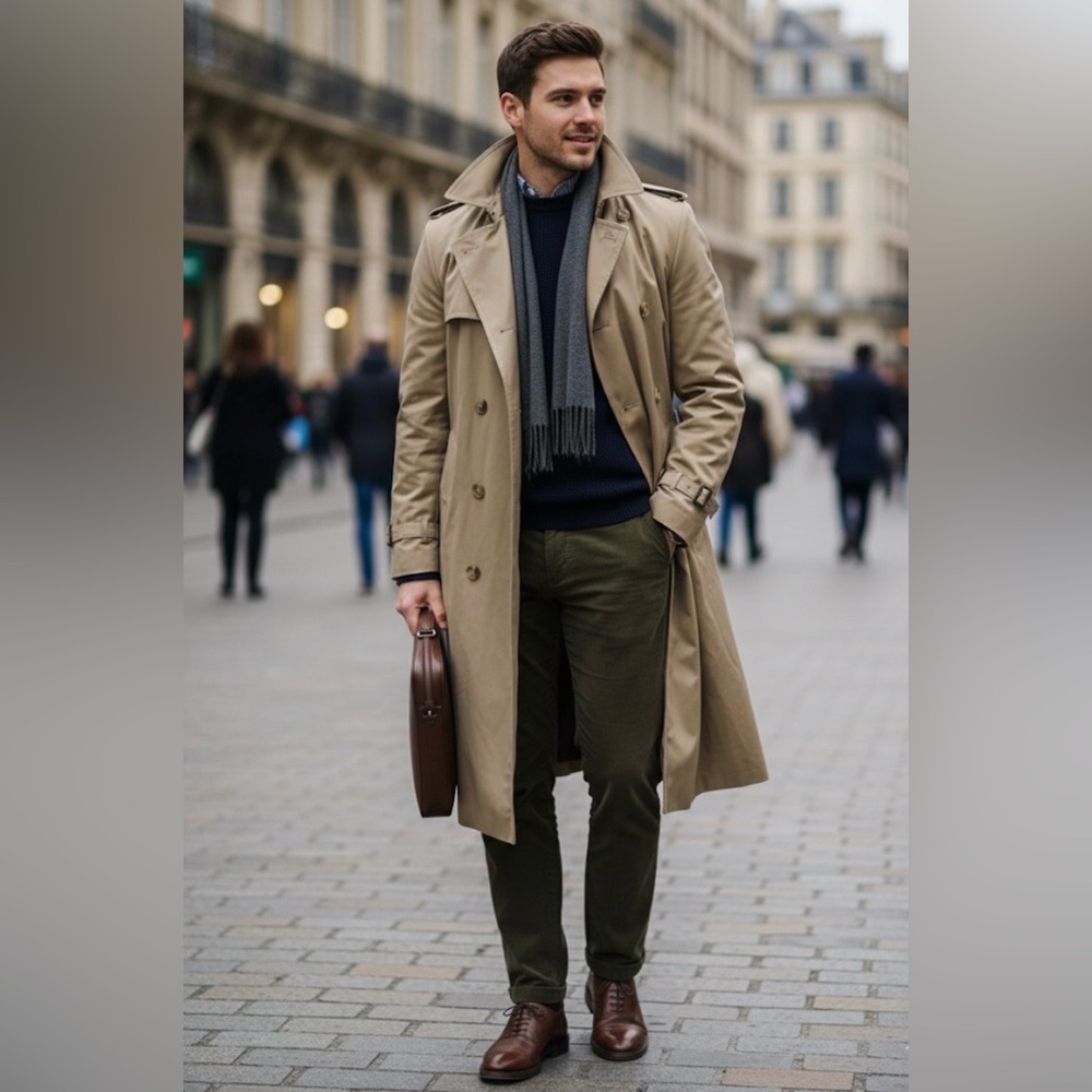 Ralph Lauren Men Stylish Tan Trench Coat | Size: 42S | Color: tan